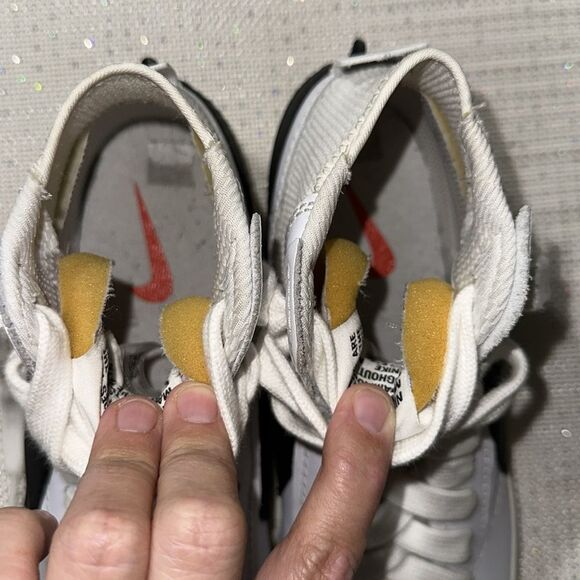 NIKE 9.5 Men’s White Black Blazer Mid '77 Jumbo with Orange Thread Detail - Picture 14 of 14